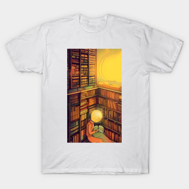 Hygge Library for Bookworm - Find me at the library antique vintage T-Shirt by PsychicLove